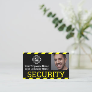Black Professional Security Guard Foto ID Let op Visitekaartje