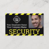Black Professional Security Guard Foto ID Let op Visitekaartje (Voorkant)