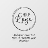 Black Promo Text Logo Raamsticker (Vel)