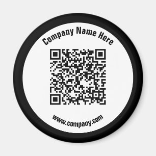 Black Promotional Bedrijfsnaam QR Code Magneet