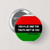 Black Proverb Button (Voorkant /achterkant)