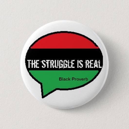 Black Proverb Button (Voorkant)