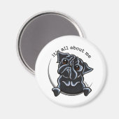 Black Pug alles over mij Magneet (Voorkant / Achterkant)