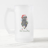 Black Pug Dog Bah Humpug Funny Kerstmis Matglas Bierpul (Links)