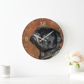 Black Pug Dog foto Grote Klok (Huis)