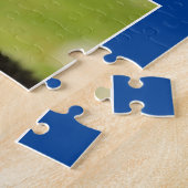 Black Pug Dog Jigzaag Puzzle Legpuzzel (Zijkant)