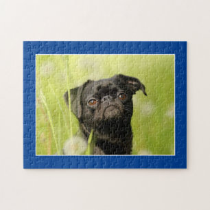 Black Pug Dog Jigzaag Puzzle Legpuzzel