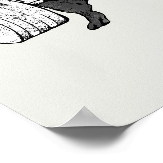 Black Pug Lift | Funny Pug Lover Poster (Hoek)