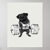 Black Pug Lift | Funny Pug Lover Poster (Voorkant)