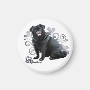 Black Pug Magneet