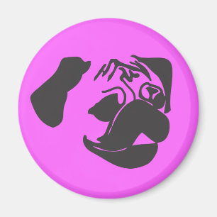 Black Pug Magnet Magneet
