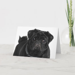 Black Pug Note Kaart