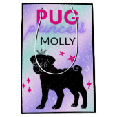BLACK" PUG PRINCESS" MEDIUM CADEAUZAKJE (Voorkant)
