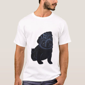Black Pug Puppy T-shirt