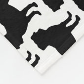 Black Pug Silhouette - Eenvoudig vectorontwerp Fleece Deken (Hoek)