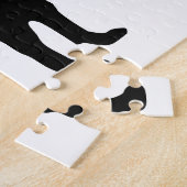 Black Pug Silhouette - Eenvoudig vectorontwerp Legpuzzel (Zijkant)