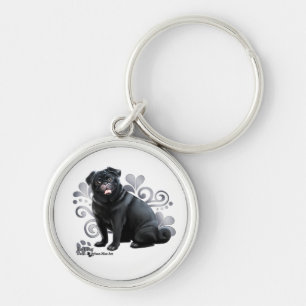 Black Pug Sleutelhanger