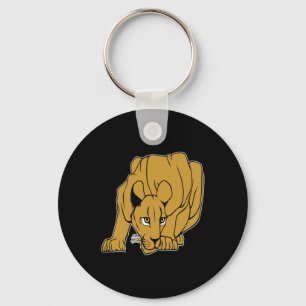Black Puma Cougar Panther Mountain Lion Sleutelhanger