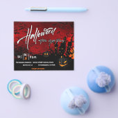 Black Pumpkin Halloween Party Invite Flyer (Enkel)