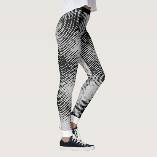 BLACK Puntpatroon op (uw achtergrondkleur) Leggings (Rechts)
