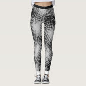 BLACK Puntpatroon op (uw achtergrondkleur) Leggings (Voorkant)