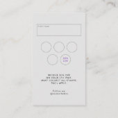 Black Purple Beauty Salon QR Code Loyalty & Visitekaartje (Achterkant)