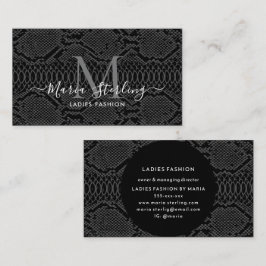 Black Python Skin Visitekaartje