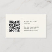 Black QR Code Professional Visitekaartje (Achterkant)