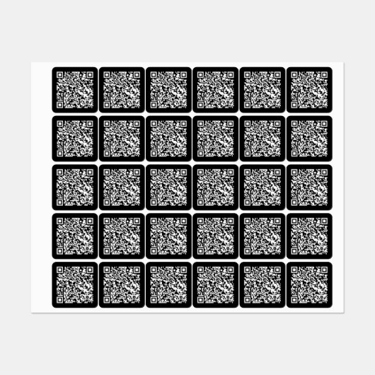 Black | QR-code stoffen kledinglabels Labels (Vel)