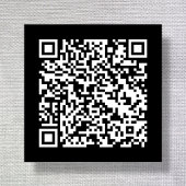 Black | QR-code stoffen kledinglabels Labels
