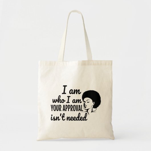 Black Queen Afro African American Tote Bag (Voorkant)