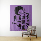 Black Queen Afro African American Wandkleed (In situ)