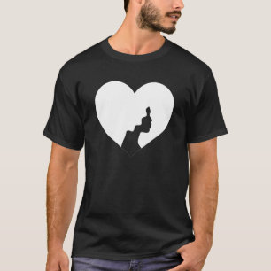 Black Queen Afro Heart Girl Magic Melanin Man Wome T-shirt