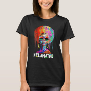 Black Queen Afro Melanin Art African American Stro T-shirt