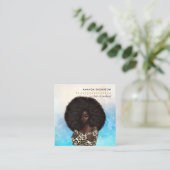 Black Queen Beauty Mode Square Visitekaartje (Staand voorkant)