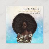 Black Queen Beauty Mode Square Visitekaartje (Voorkant)