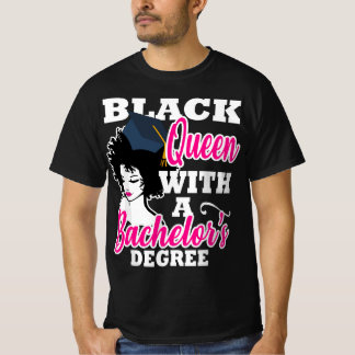 Black Queen College Graduation Bachelors Degree Af T-shirt