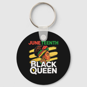 Black Queen Magic Juneteenth Month Afro Hair Melan Sleutelhanger