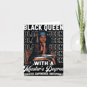 Black Queen Masters Degree Afstuderen Opgeleide Me Kaart