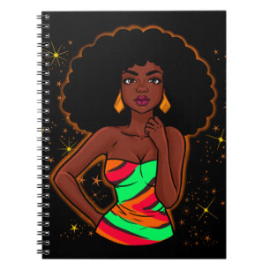 Black Queen Melanin Goddess African Sista carnet