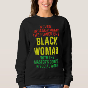 Black Queen Msw Social Work Masters Afstuderen Trui