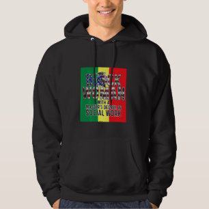 Black Queen Msw Social Work Vlag Masters Graduatio Hoodie