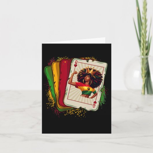 Black Queen of Hearts kaartspel Proud Black H Kaart (Voorkant)