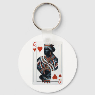 Black Queen of Hearts kaartspel Proud Black W Sleutelhanger