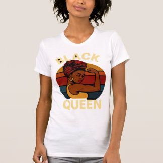Black queen regal roots t-shirt