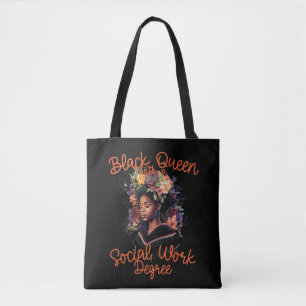 Black Queen Social Work Worker Degree Afstuderen Draagtas