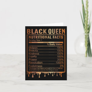 Black Queen Voedingsfeiten Black History Month  Kaart