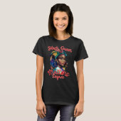 Black Queen With A Masters Degree MSW Social Work  T-shirt (Voorkant volledig)
