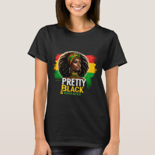 Black Queen  zwarte en opgeleide zwarte geschieden T-shirt