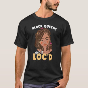 Black Queens heeft het in handen van Afro Hair Gir T-shirt